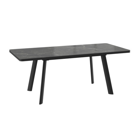 Стол LEON LUX RADIAL-160, раздвижной 160(200)х90, STONE BLACK ST CER/ЧЕРНЫЙ LEON LUX RADIAL 160